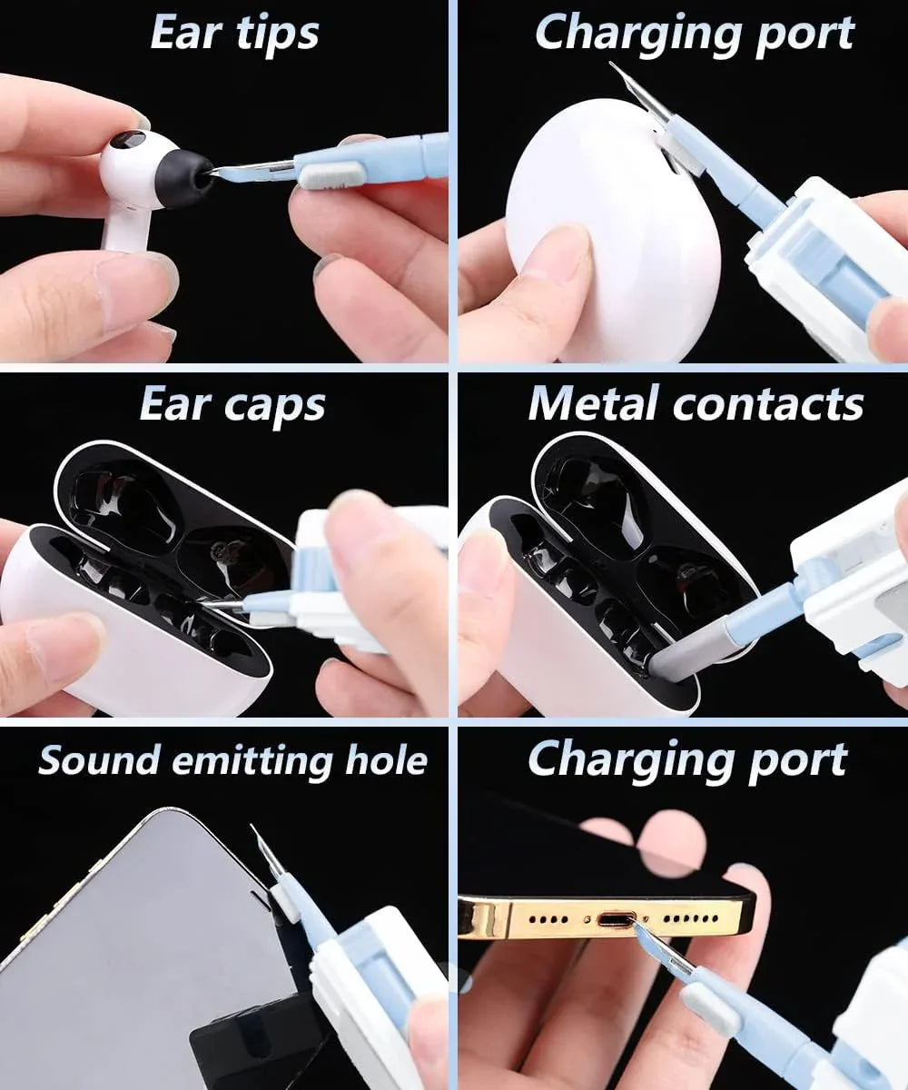 11-in-1 Gadget Cleaning Kit for Keyboards, Earbuds & LCD Screens, Versatile Tool